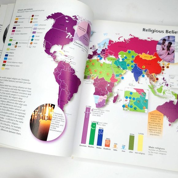 🌼 3/$15 THE PENGUIN STATE OF THE WORLD ATLAS by Dan Smith Paperback Book - Picture 4 of 8